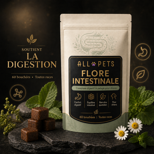Bouchées Flore Intestinale & Pelage — Chien (60 pcs)