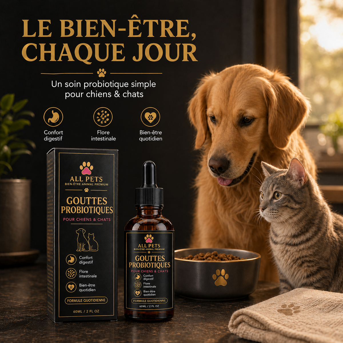 Le bien-être chaque jour pour chiens et chats