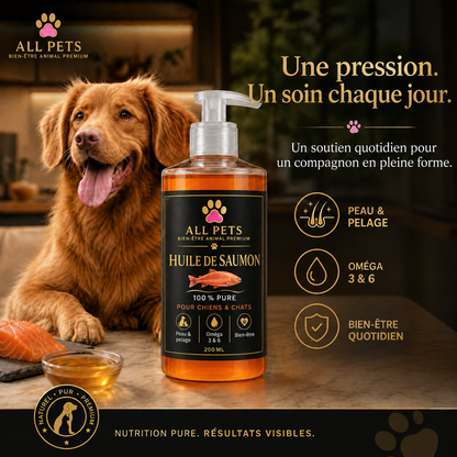 Huile de saumon pure ALL-PETS pour chien